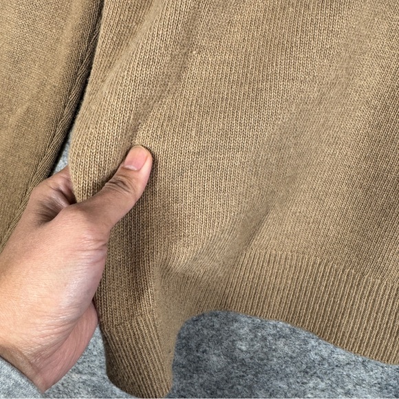 Banana Republic Camel Wool Cashmere Cardigan Size M Button Front Minimalist - Picture 13 of 15